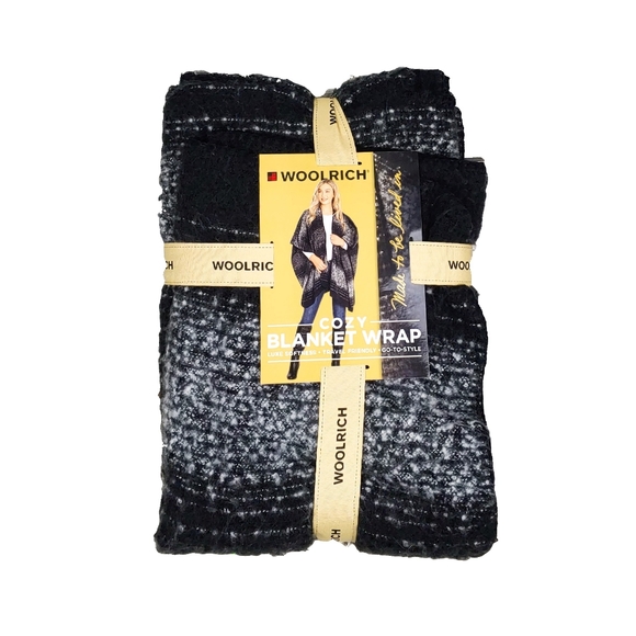 NWT Woolrich $60 Luxe Softness One Size Cozy Doris Stripe Blanket Wrap - Picture 5 of 5